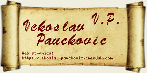 Vekoslav Paučković vizit kartica